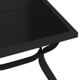 Garden Table Black 180x80x70 cm Steel and Glass 318769