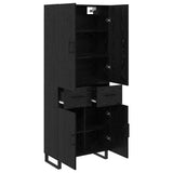 Highboard with Drawer 2 pcs Black Oak 69.5 x 34 x 180 cm 3416190