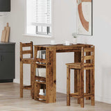 Bar Table with Storage Rack Old Wood 102x50x103.5 cm 856762