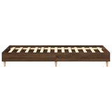 Bed Frame No Mattress Brown Oak 90x190 cm Single Engineered Wood 861090