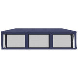 Party Tent with 8 Mesh Sidewalls Blue 3x9 m HDPE 319242