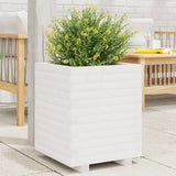Garden Planter White 40x40x49.5 cm Solid Wood Pine 3282510