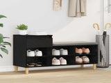 Shoe Cabinet Black Oak 102 x 36 x 60 cm Engineered Wood 881035