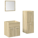 3 Piece Bathroom Furniture Set Sonoma Oak Engineered Wood 3324995