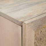 Highboard White 40 x 33 x 110 cm Solid mango wood 4018145