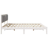 Bed Frame Light Grey 200 x 200 cm Solid Pine Wood 3394242