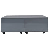 Coffee Table High Gloss Grey 100x100x35 cm 283726