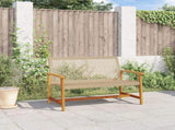 Garden Bench Beige 112 cm Poly Rattan and Acacia Wood 367600