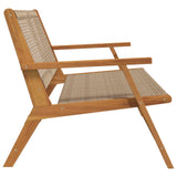 Garden Furniture Beige 122 x 78 x 73 cm Solid Acacia Wood 367821