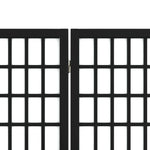 ZNTS Folding 6-Panel Room Divider Japanese Style 240x170 cm Black 352082