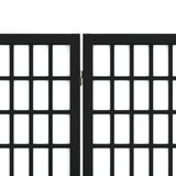 Folding 5-Panel Room Divider Japanese Style 200x170 cm Black 352081