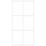 Sliding Door White 102.5x205 cm Tempered Glass and Aluminium 155218