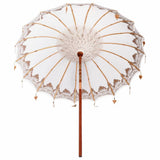 Balinese Parasol Cream 215 x 215 x 260 cm Cotton and Wood 42006455