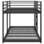 ZNTS Bunk Bed without Mattress Black 100x190 cm Steel 4019878