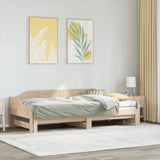 Daybed with Trundle without Mattress 90x200 cm Solid Wood 850905
