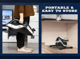 Portable Pedal Exerciser, Mini Exercise Bike with 8 Levels Magnetic Resistance and LCD Display, T3398P349158