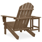 Garden Adirondack Chair with Table Solid Fir Wood Brown 315921