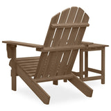 Garden Adirondack Chair with Table Solid Fir Wood Brown 315921