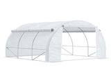 3 x 3 x 2 m Polytunnel Greenhouse with Roll-up Side Walls, Walk-in Grow House Tent with Steel Frame, T3398P318638