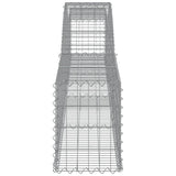 Arched Gabion Baskets 2 pcs 400x30x40/60 cm Galvanised Iron 3146827