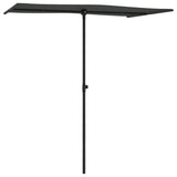 Garden Parasol with Aluminium Pole 180x110 cm Anthracite 47330