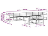 Outdoor Sofa Set 8 pcs Natural Solid Acacia Wood 3385300