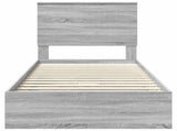 Storage Bed with Drawer Grey Sonoma 90 x 190 cm Engineered Wood 3411255