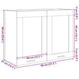 Hanging Glass Cabinet Lyon Sonoma Oak 80x31x60 cm Engineered Wood 849624
