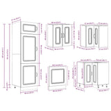 14 Piece Kitchen Cabinet Set Kalmar Grey Sonoma Engineered Wood 3314977