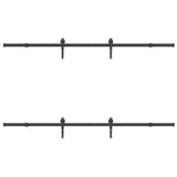 Sliding Door Hardware Kit 213,5 cm Steel Black 3295726