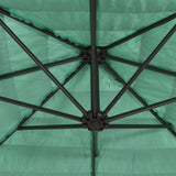 Garden Parasol with Steel Pole Green 324x324x247 cm 4005111
