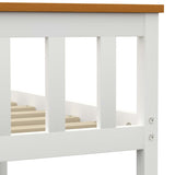 ZNTS Bed Frame without Mattress White Solid Pinewood 140x200 cm 283247