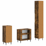 3 Piece Bathroom Cabinet Set HAARLEM Engineered Wood 3417860