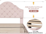 Upholstered bed 90*190 with slatted frame and Upholstered bed with height-adjustable WF309562AAP