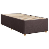 Box Spring Bed with Mattress Dark Brown 90x200 cm Fabric 3285348