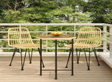Garden Dining Set Black Steel Garden Dining Set Round Modern 3157835