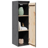 Wall Cabinets 2 pcs Grey 30x30x100 cm Solid Pinewood 813510