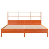 Bookcase Bed without Mattress Wax Brown 200x200cm Solid Wood Pine 3322860