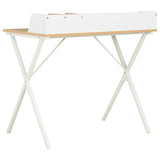 Desk White and Natural 80x50x84 cm 20273