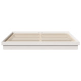 Bed Frame White 200 x 200 cm Solid Pine Wood 8004799