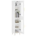 Highboard White 34.5x34x180 cm Engineered Wood 3199417