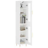 Highboard White 34.5x34x180 cm Engineered Wood 3199417