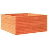Garden Planter Wax Brown 100x100x46 cm Solid Wood Pine 3282431