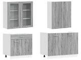 Kitchen Unit LYON 8 pcs Grey Sonoma Engineered Wood 3438216