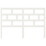 Bed Headboard White 146x4x100 cm Solid Wood Pine 814195