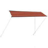 Retractable Awning 350x150 cm Orange and Brown 145898