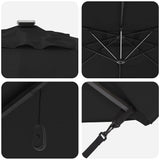 Umbrella Black 286 x 284 x 270 cm Aluminium and Polyester 42003323