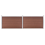 3053243 Garden Fence WPC 353x106 cm Brown