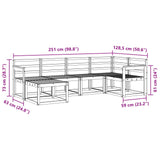 Outdoor Sofa Set 6 pcs White Solid Acacia Wood 3387863