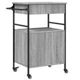 Kitchen Trolley Grey Sonoma 56x43x89.5 cm Engineered Wood 842394